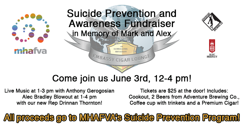 Embassy Cigar Lounge Suicide Prevention Fundraiser – June 3rd @ 12-4pm